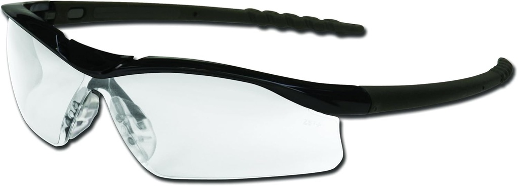 MCR Safety DL110AF Dallas Safety Glasses με γυαλισμένο μαύρο πλαίσιο και σαφές Anti-Fog Φακό