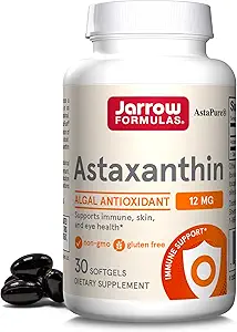 Jarrow Formulas® Astaxanthin 12 mg, Diyetsel Tamam, Immune ve Eye Health için Antioksi Desteği, 30 Softgels, 30 Day Supply