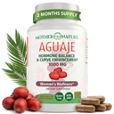 Mother Nature Aguaje Curves Capsules for Women, 1000 mg (120ct), Doğal ve Sustainable Sourced Aguaje Fruit from Peru for Women Health, Hormon Balance, Curve Advancedr, Vegan, Non-GMO & Gluten-Free-Free-G