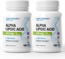 Safgen Laboratuvarları Alpha Lipoic Acid 600 mg [High Potency] Total 360 Veggie Caps, Antioksi Support | No Harmful Words | Non-GMO, NO Gluten ve Süt, ABD'de 600 mg - 2 Pack