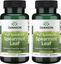 Swanson Spearmint Leaf (Mentha Spicata)- Full Spectrum Herbal Supplement Supporting Digestive Health & Mild Stomach Issues - (60 Capsules, 400 mg each) (2 Pack)