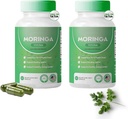 Moringa κάψουλες, Pure Moringa κάψουλες σκόνης - 800mg θρεπτικών συστατικών-Rich Moringa- προωθεί την ενέργεια, Gut Well-Being (2)
