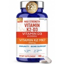 Granions Max Strength Vitamin D3 K2 Supplement - 250mcg (10,000 IU) D3 + 200mcg Vitamin K2 (MK-7) - Vitamins for Bone Health, Immune Support Supplements VIT K2D3-2 Month, 60 Tablets