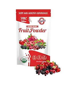 Organic Superfood Fruit Powder Smoothie & Juice mix - Antioxidants Rich Nutrients. Digestive Health, Weight Management, Immune Boosting, Energy boosting, Vitality, Vegan, Non- GMO, Gluten Free, Vegan.
