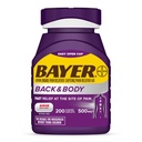 Bayer Extra Strength 500 mg aspirin Plus Caffeine for Powerful Pain Relief, 200 Kaplamalı Caplets