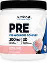 Nutricost Pre-Workout Powder (Cotton Candy) 30 Servings - GMO-Free, Gluten-Free, Vegetarian