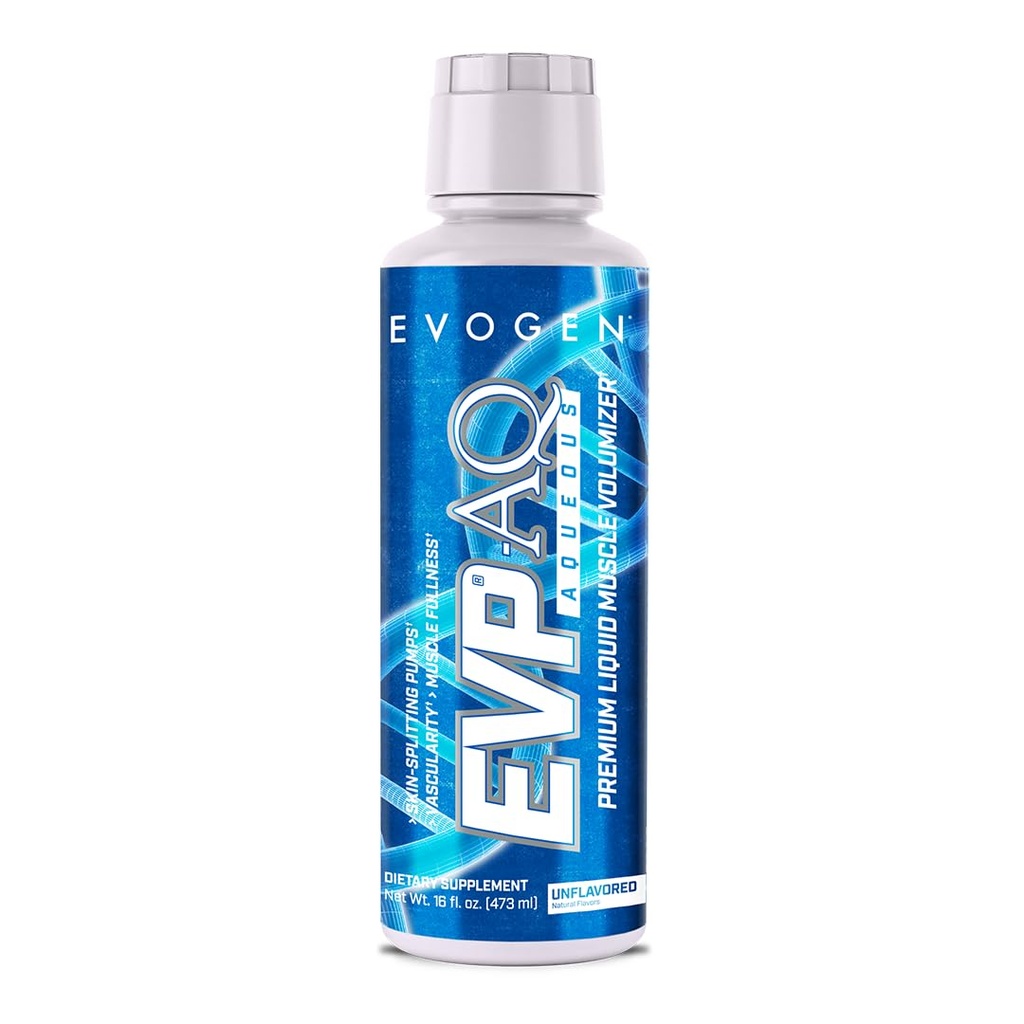 Evogen EVP AQ - Liquid Glycerol Muscle Volumizer | Pre Workout for Pumps, Vascularity, & Hydration | Premium Preworkout for Men & Women | Unflavored | 16 fl oz