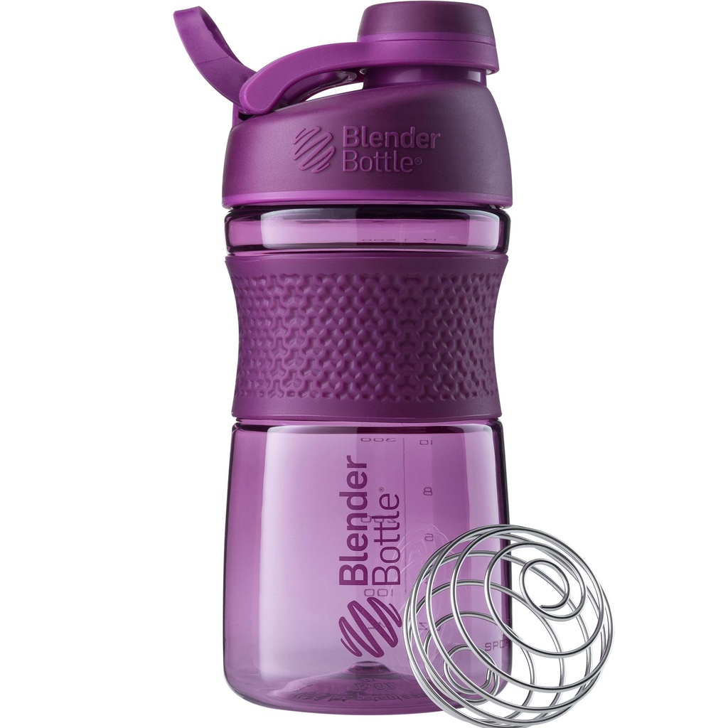 BlenderBottle SportMixer Shaker Şişe Protein Shakes ve Pre Workout, 20Ounce, Plant