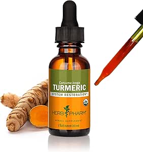 Βότανο Pharm Certified Organic Turmeric Root Extract για υποστήριξη μυοσκελετικού συστήματος - 1 ουγγιά (DTURM01)