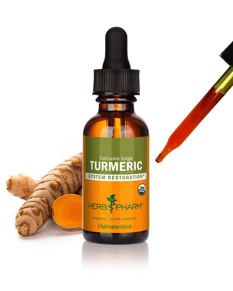 Herbm Pharm, Organik Turmeric Root Extract for Musculo behavioral System Support - 1 Ounce (DTURM01)