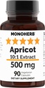 MONOHERB εκχύλισμα Βερίκοκου 500 mg - 90 κάψουλες χορτοφάγων