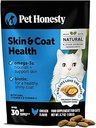 Cat Skin & Coat Health Crunchy & Creamy Chews - Omegas, C + E, Biotin Supplement, Soothes Skin ve Promosyonlar Shiny Coat, Cat Supplements & Vitamins - Chicken (30-Day Supply)