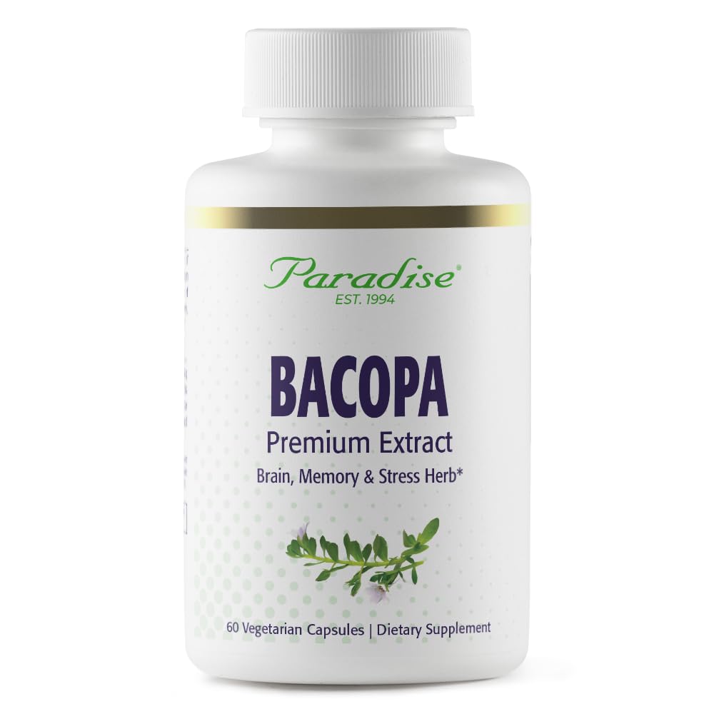 Cennet Herbs Bacopa Extract, Vegan, Non-GMO, Gluten Free, 60 Capsules