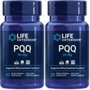 Life Extension PQ, pirroloquinoline Quinone, 20 mg, Yeni Mitochondria, Gluten-Free, Non-GMO, Vegetarian, 1 Daily, 30 Capsules (Pack of 2)