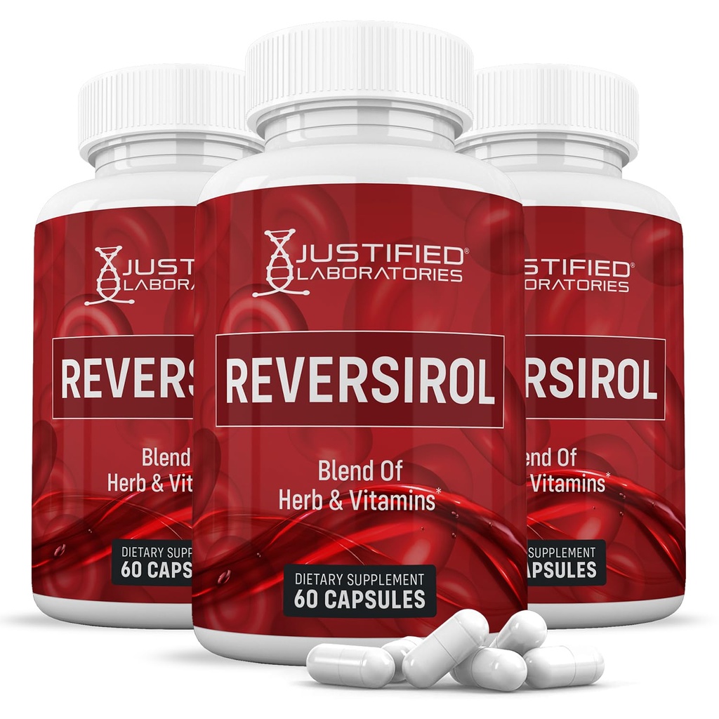 (3 Pack) Reversirol Advanced Formula 620MG Formula Supplement Pills 180 Capsules