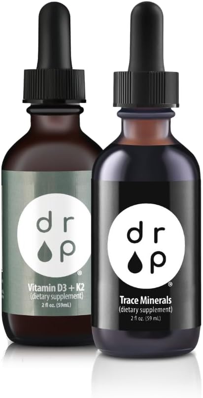 Drop Supplements Organik Trace Mineralleri Elektrolyte Drops ve Vitamin D3+K2 Drops