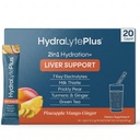 Hydralyte Liver Support + Electrolyte Mix with Milk Thittle, Turmeric, Ginger, Prickly Pear, Green Tea Extract Formed for Rapid Rehydration (Pineapple Mango Ginger, 20 πακέτα)