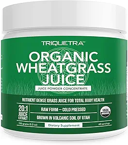 Organik Buğdaygrasss Juice - Organik, Rocketn in Volcanic Soil of Utah - Raw BioActive Form, Cold-Pressed O zaman CO2 kuru, 20:1 Inter Juice - Unflavored (5.3 oz – 60 hizmet)