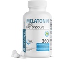 Bronson Melatonin 12 mg Fast Dissolve Nighttime Sleep Aid Support & Relaxation Support, 360 Peppermint Vegetarian Lozenges