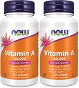 NOW Foods Supplements, Vitamin A (Fish Liver Oil) 25,000 IU, Essential Nutrition, 250 Softgels (Pack of 2)