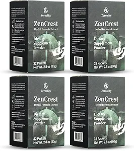 ZenCrest, Natural Herb Prostate Supplement, Geleneksel Çin Herbal Formula, Sağlıklı Prostate, Urogenital Fonksiyonlar, No Side Effects, (128 Packets - 4 Kutu) (4)