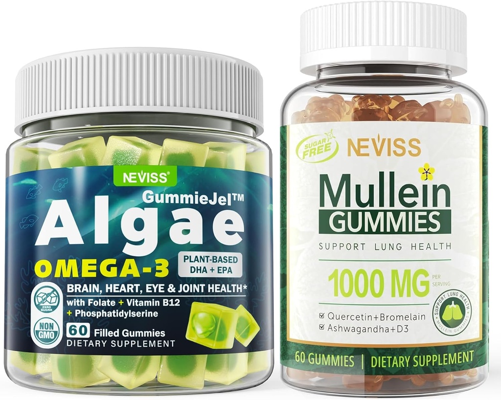 Vegan Omega 3 Gummies 1000mg + Mulein Gummies