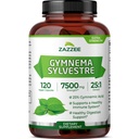 Zazzee Organic Gymnema Sylvestre 25:1 Extract, 7500 mg Δύναμη, 25% Γυμναστικό οξύ, 120 κάψουλες Vegan, 4 μήνες προσφοράς, Standardized και συμπυκνωμένο 25X εκχύλισμα, όλα-φυσικά και μη-GMO