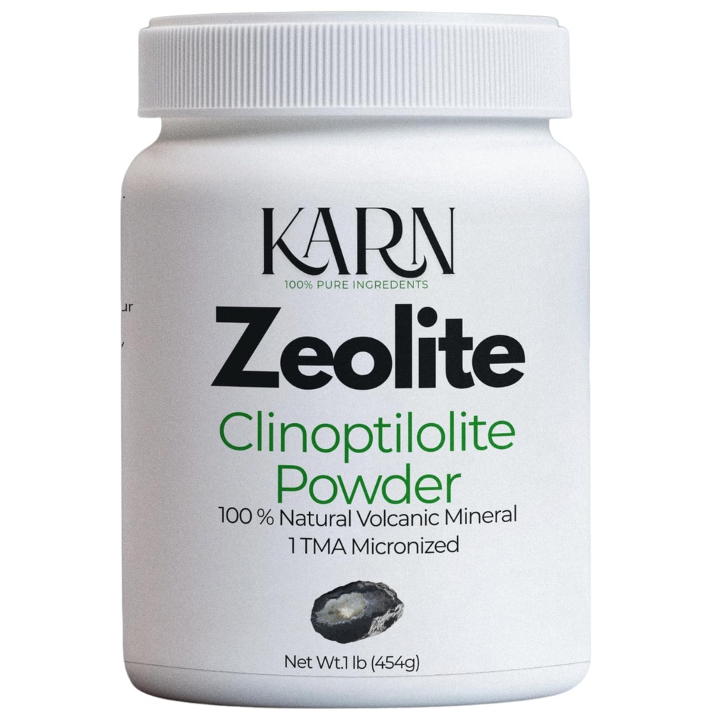 Zeolite Powder | 1 lb (454gr) | Ultra FINE Less-Than 1 µm | Clinoptilolite 95% | 3X Activated | Pure Powder