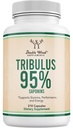 Tribulus Terrestris for Men (Purest 95% Saponin Content) 210 Capsules, 1,000mg Concentrated Fruit Extract (Third Party Tested, Vegan Safe, Non-GMO) for Stamina and Energy by Double Wood