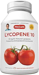 ANDREW LESSMAN Lycopene 10 mg - 180 Softgels - Korumalı Anti-oxy Carotenoyak. Ücretsiz-Radical Hasar, Destekler Meme, Prostate, Cardiovascular Sistemi'nden Dokunmasına yardımcı olur. Katkı yok