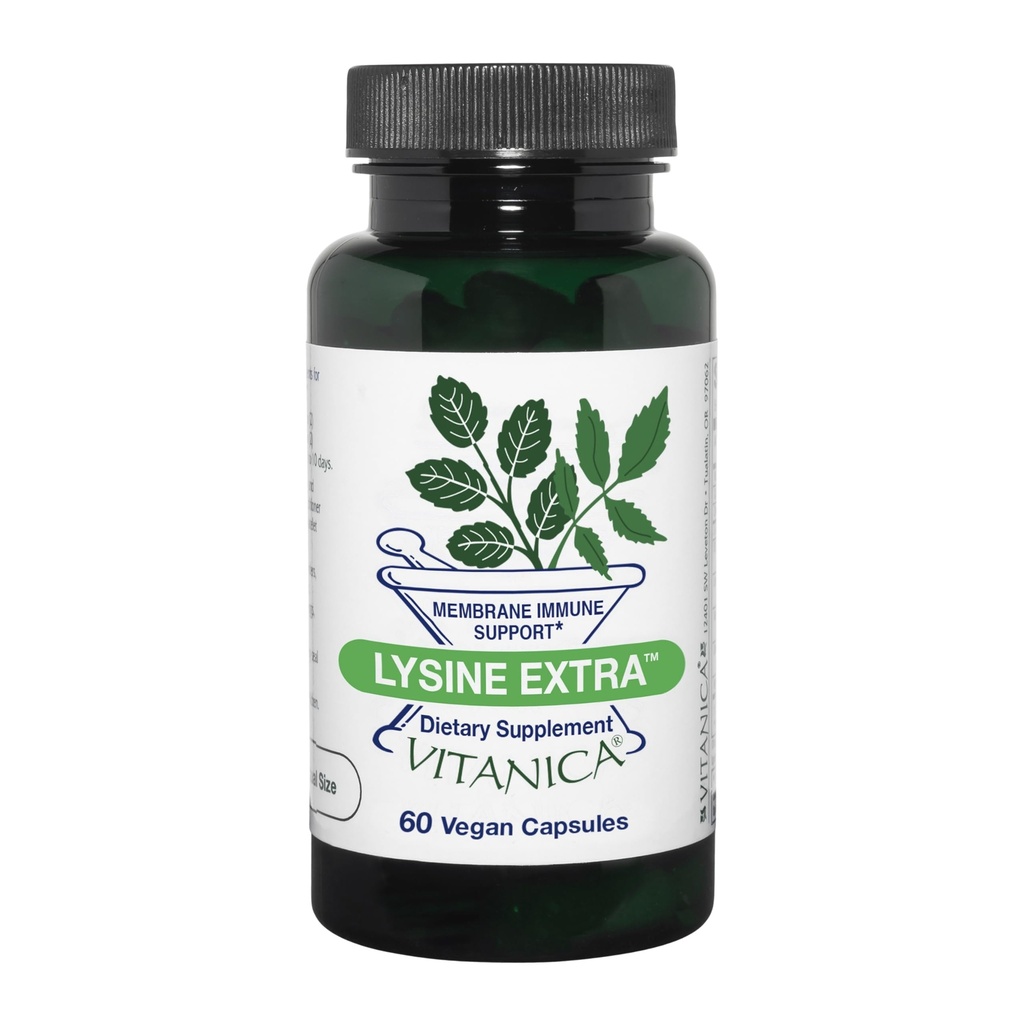 Vitanica Lysine Ekstra, Immune System Support, Vegan, 60 Capsules