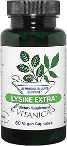 Vitanica Lysine Ekstra, Immune System Support, Vegan, 60 Capsules
