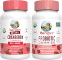MaryRuth Organics Cranberry & Probiyotik Gummies (Strawberry) | USDA Organik, Temiz Etiket Projesi Gerçekleştirilmiş® | Urinary Tract & Gut Health | Vegan, Non-GMO, No Gelatin