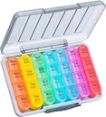 Daviky Weekly Pill Organizer 4 Times a Day, Moisture-Proof Pill Box 7 Day, Daily Pill Case Medicine Organizer Box Easy to Hold, Travel Pill Organizer with 28 Karşılaştırmalı Vitaminler