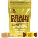 160mg L-Theanine + 80mg Caffeine Chews – Coffee Caramel Flavour, Increases Productivity, Mental Clarity, Alertness | 4 Packs - 16 Servings | Brain Bullet | Energy Gum & Focus Gummy Upgrade