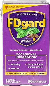 FDgard Gut Health Supplement, Δυσπεψία, Ναυτία & Ανέπνευση, Ανασηκωμένο Στομάχι, 72 Κάψουλες