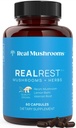 Real Mushrooms RealRest Capsules – Organik Reishi Mushroom and Lemon Balm Extract – Calmness, Mindity & Wellness Support – Vegan, Non-GMO, No Fillers – 60 Count Fonksiyonel Mushroom Supplement