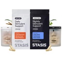 Stasis Day & Night Supplement Set for Men & Women with L Theanine, Ashwagandha, Magnesium, Melatonin & CoQ10, Energy & Focus Support Capsules, Vegan, 50 Servings, 25 Day & 25 Night, 1 Month Supply
