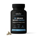 Memory & Focus Nootropic – Ginkgo Biloba & Huperzine A – Vegan, Natural, Caffeine-Free – Öğrenciler için Clarity & Mood, Seniors & Professionals – 90 Caps 3-Month Supply