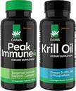 Daiwa Peak Immune 4 - Natural Immune System Alert + Daiwa Krill Oil – Omega 3 Krill Oil Capsules