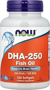 Τώρα τρόφιμα DHA-250, 120 Softgels