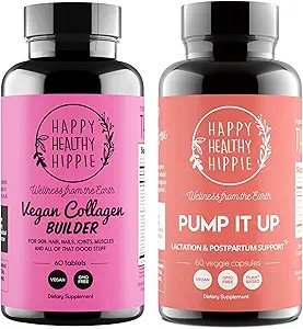 Happy Healthy Hippie Pump It Up Lactation Supplement & Vegan Collagen Builder