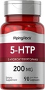Piping Rock 5-HTP Supplement | 200 mg | 90 Capsules | 5Hydroxytryptophan | Griffonia Simplicifolia Extract | Non-GMO, Gluten Free
