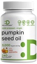 Pumpkin Seed Oil 3,000mg with Saw Palmetto, 240 Softgels – Cold Pressed Extract with Virgin Oil – Supports Prostate Health & Normal Urinary Frequency – DHT Blocker for Hair Growth – Non-GMO