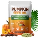 Pumpkin Seed Oil Capsules - Saw Palmetto Pumpkin Seed Oil 300 Softgels Prostate Health, Immune and Urinary Tract Support Promotes Hair Growth - Pure Non GMO