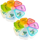 Haftalık Pill Organizer, Tıp Organizer, 7 Gün Pill Sahibi, Seyahat Pill Case (2ücretli Renkli)