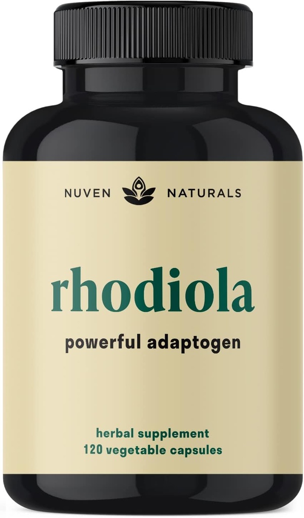 Rhodiola Rosea 600 mg | 60 Servisler | Ultra Potent Rhodiola Supplement with 3% Salidroside & %1 Rosavins for Stress Support, Mood Support & Energy - Adaptogens for Calm & Focus - Gluten Free & Non-GMO