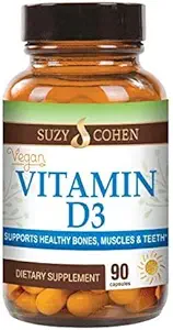 Senaryo Essentials Vegan Vitamin D3 5.000 Sağlıklı Kas Fonksiyonu, Bone Health ve Immune Support - Non-GMO, Gluten Free ve Kosher Sertifikalı - 90 Hizmetler