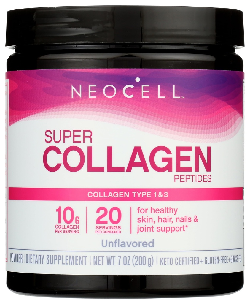 Neocell Super Collagen Powder A 6,600mg Collagen Types 1 & 3 - Unflavored - 7 Ounces