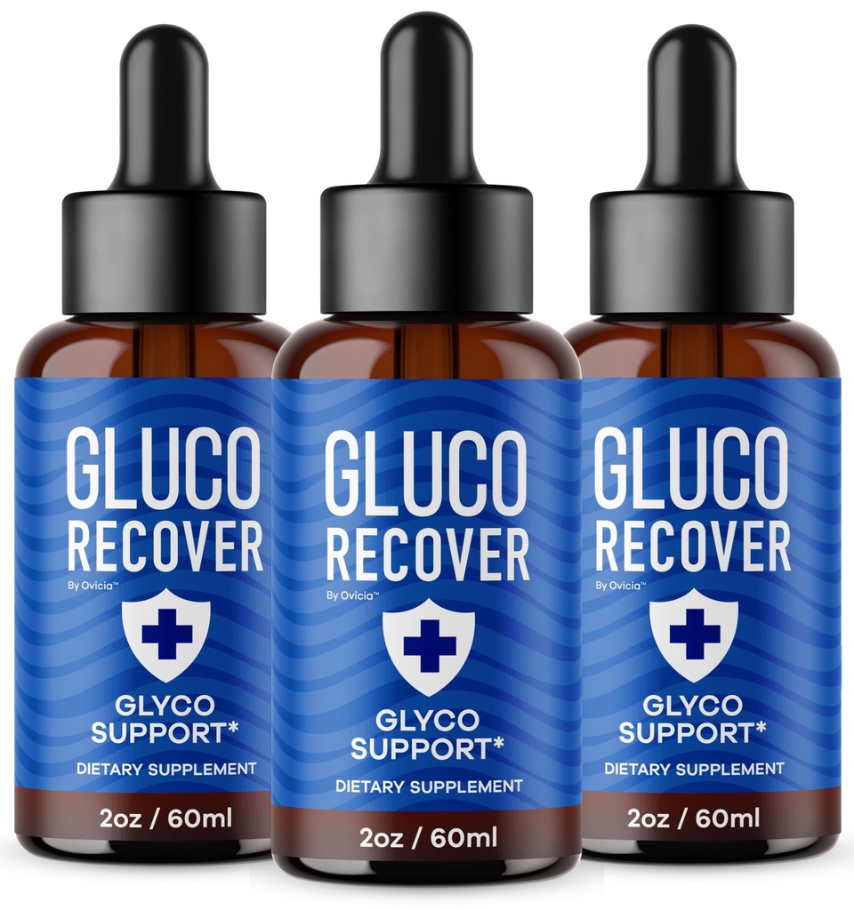(3 Pack) Gluco Recover Drops - GlucoRecover Liquid Premium Support Advanced Formula All Natural Maximum Strength Daily Drop Vitamin for Overall Health & Wellness Reviews, 3 Bottles for 3 Months